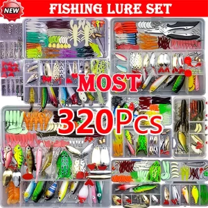 Fishing Lure Kit Soft and Hard Bait Set Gear Layer Minnow Metal Jig Spoon For Bass Pike Crank Tackle Accessories with Box